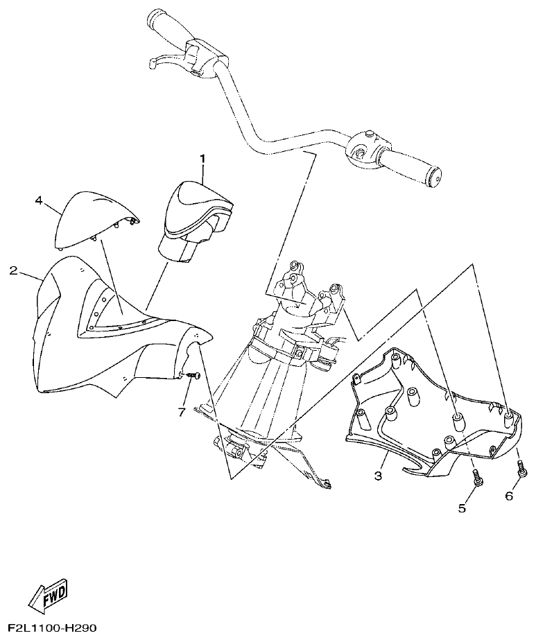 Yamaha F2ML STEERING 2 parts diagram